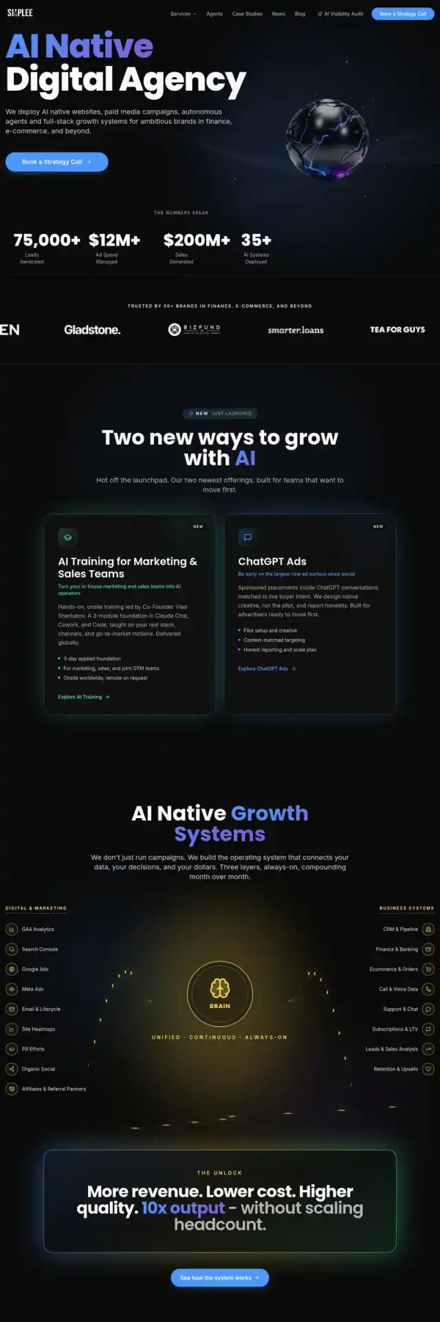 Simplee Digital website screenshot
